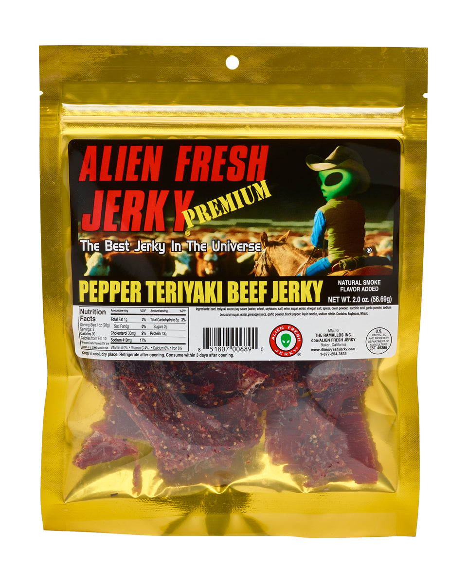Alien Fresh Jerky Peppered Teriyaki Beef Jerky (2 oz)