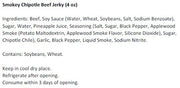 Smokey Chipotle Beef Jerky (4 oz) - Ingredients