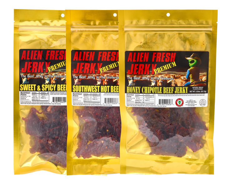Alien Fresh Jerky 3-Pack The Sweet and Spicy Pack