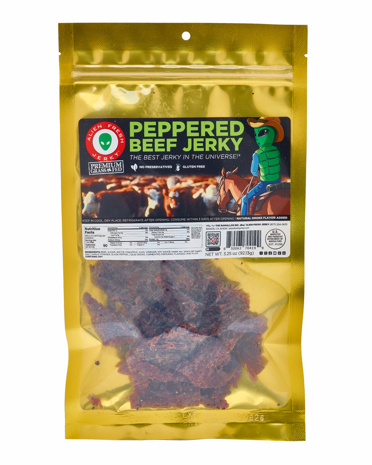 Grass-Fed - Peppered Beef Jerky (3.25 oz)