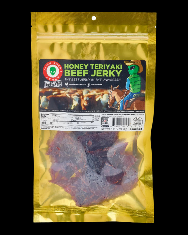 Grass-Fed Honey Teriyaki Beef Jerky (3.25 oz)