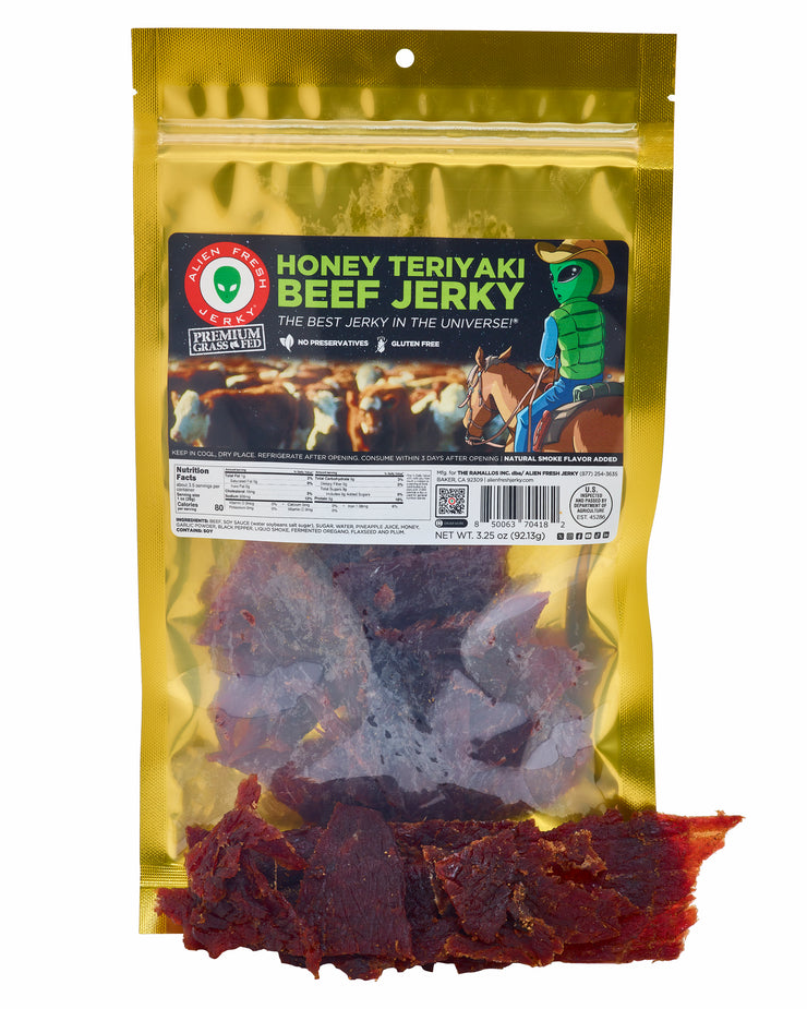 Grass-Fed Honey Teriyaki Beef Jerky (3.25 oz)