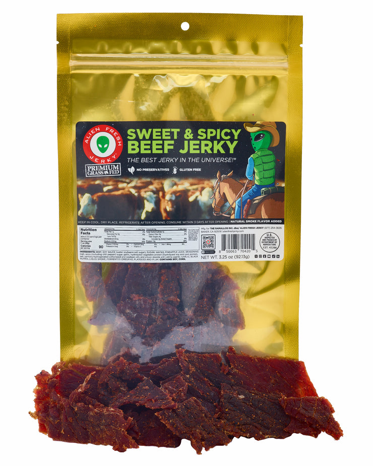 Grass-Fed Sweet & Spicy Beef Jerky (3.25 oz)