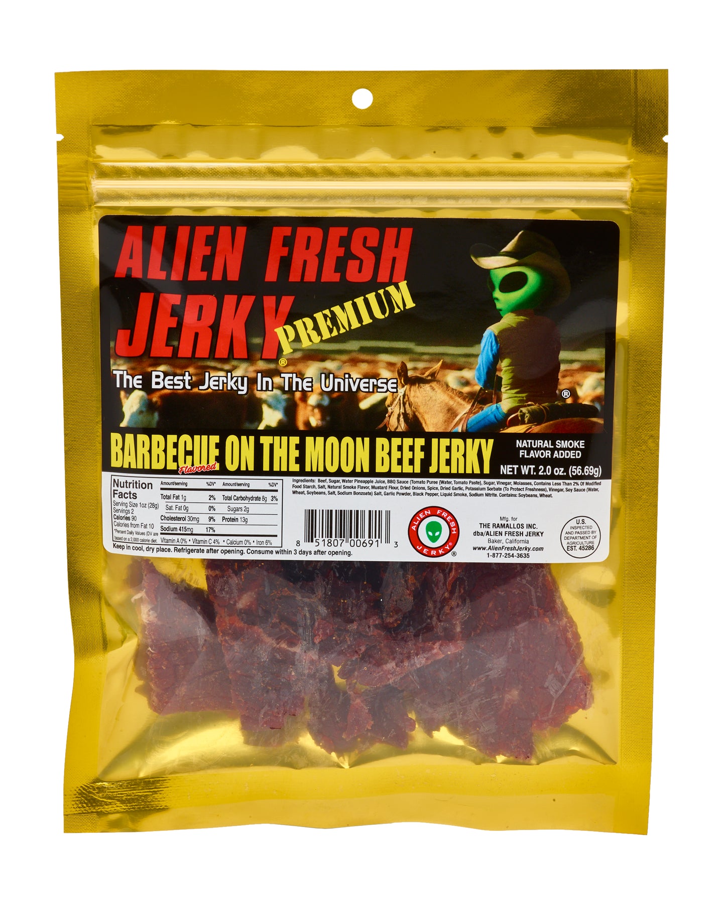 Alien Fresh Jerky BBQ on the Moon Beef Jerky (2 oz)