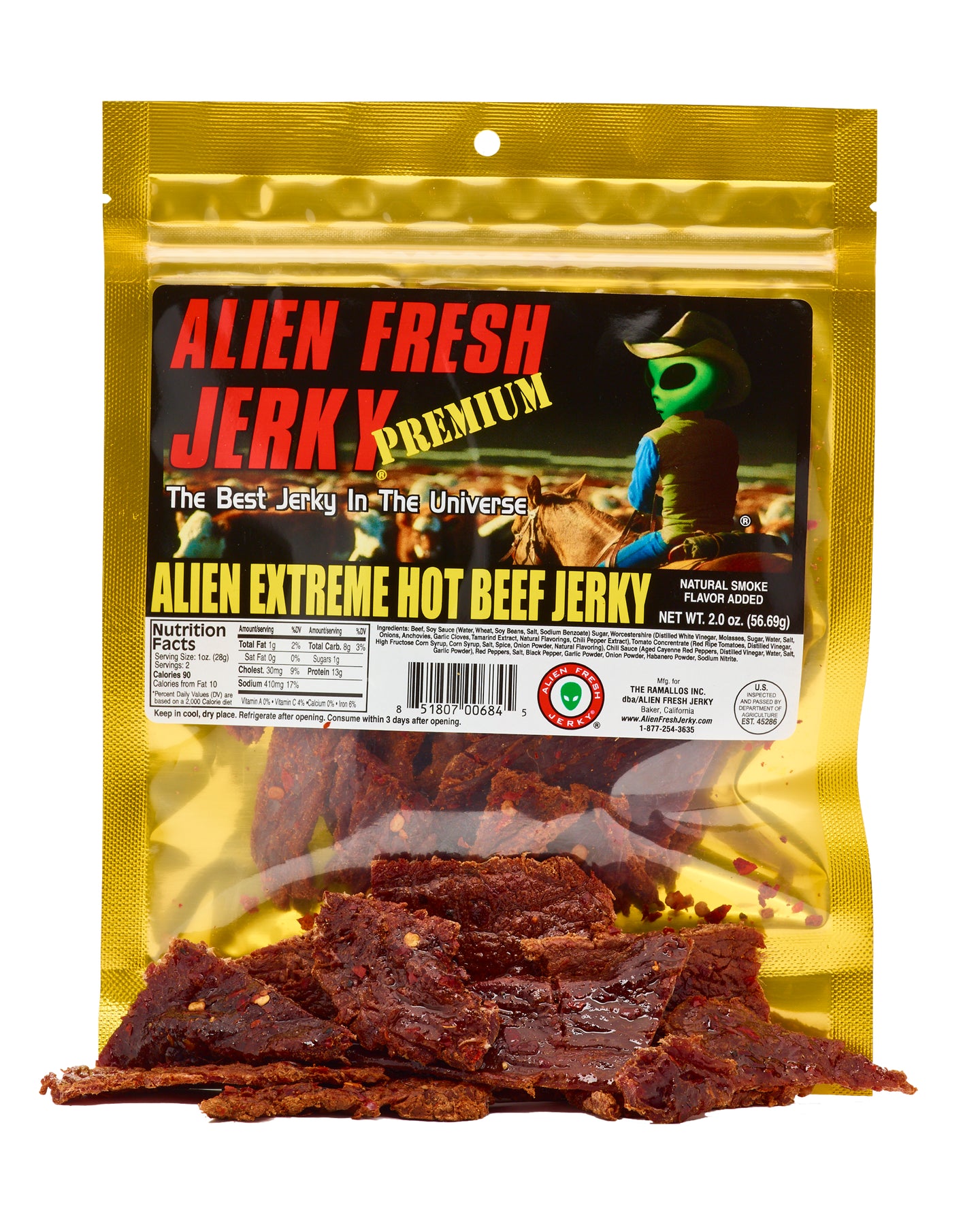 Alien Fresh Jerky Alien Extreme Hot Jerky (2 oz)
