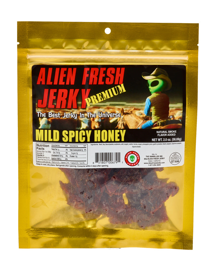 Mild Spicy Honey Jerky (2 oz)
