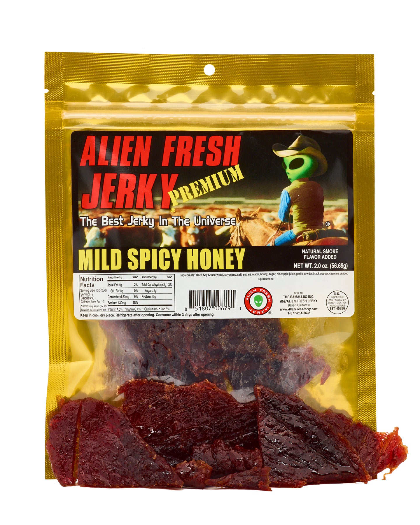Alien Fresh Jerky Mild Spicy Honey Jerky (2 oz)