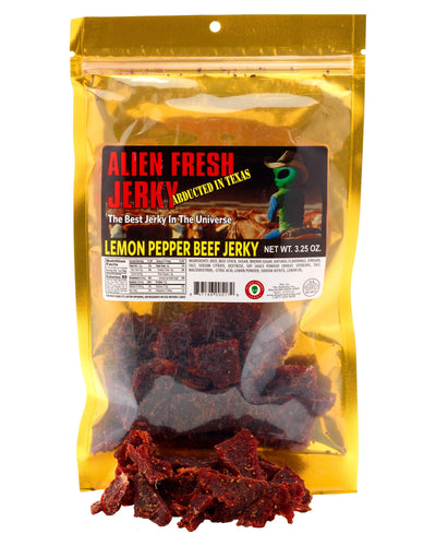 TX Style Lemon Pepper Beef Jerky - 3.25oz - Alien Fresh Jerky