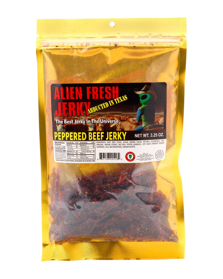 TX Style Peppered Beef Jerky - 3.25oz - Alien Fresh Jerky