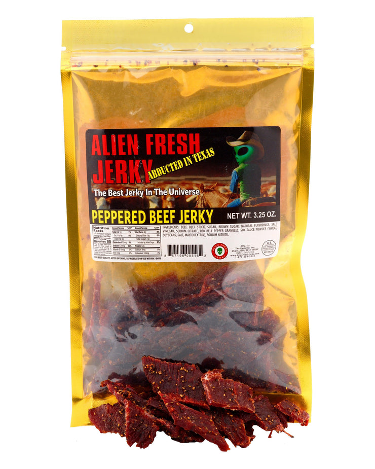 TX Style Peppered Beef Jerky - 3.25oz - Alien Fresh Jerky