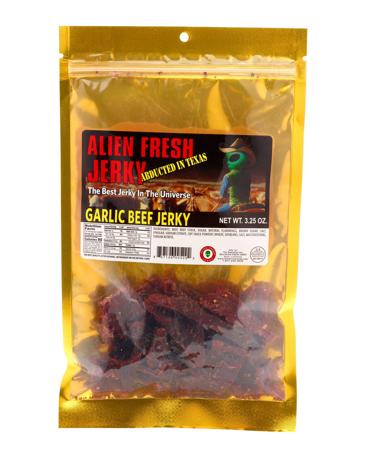 TX Style Garlic Beef Jerky - 3.25oz - Alien Fresh Jerky