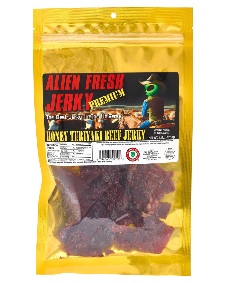 Honey Teriyaki Beef Jerky (3.25 oz) - Alien Fresh Jerky