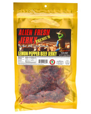 Lemon Peppered Beef Jerky (3.25 oz) - Alien Fresh Jerky