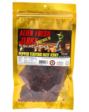 Pepper Teriyaki Beef Jerky (3.25 oz) - Alien Fresh Jerky