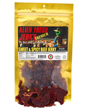 Box of 25 | Sweet & Spicy (3.25 oz) - Alien Fresh Jerky