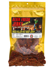 Box of 25 | Weed Killer Hot Beef Jerky (3.25 oz) - Alien Fresh Jerky
