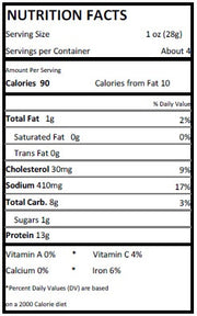 Smokey Chipotle Beef Jerky (4 oz) - Nutrition Facts