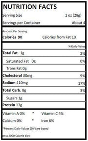 Sriracha Beef Jerky (4 oz) - Nutritional Facts